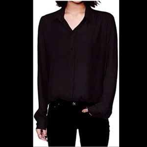 NWOT Kate Spade black button down blouse